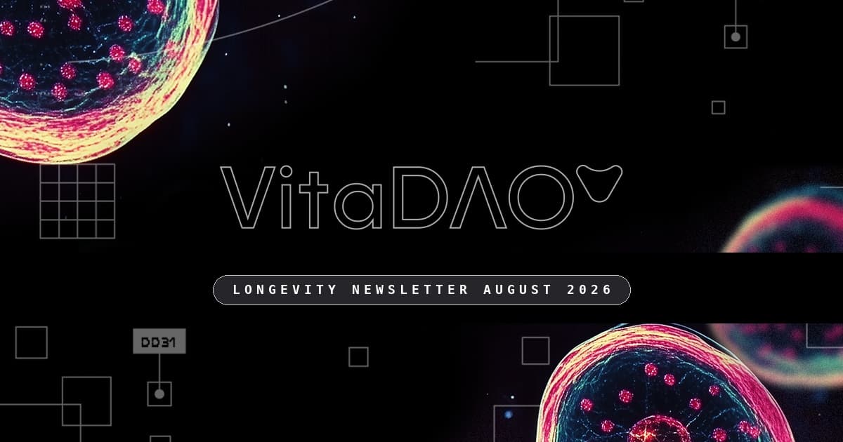 VitaDAO Longevity Newsletter August 2026 cover